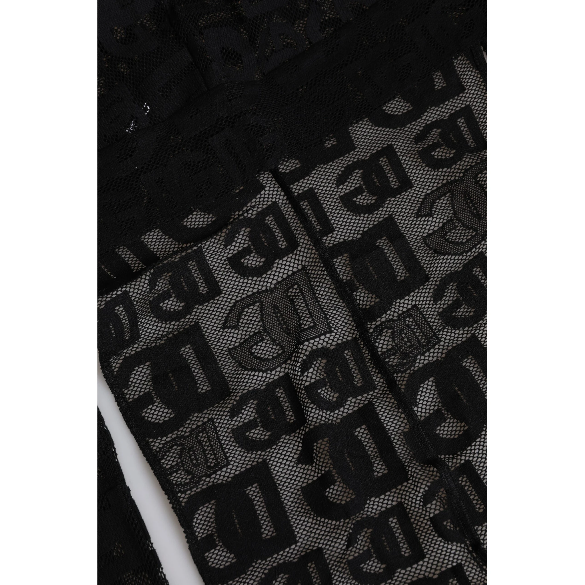 Black Logo Mesh Whole Head Wrap Hat