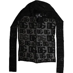 Black Logo Mesh Whole Head Wrap Hat