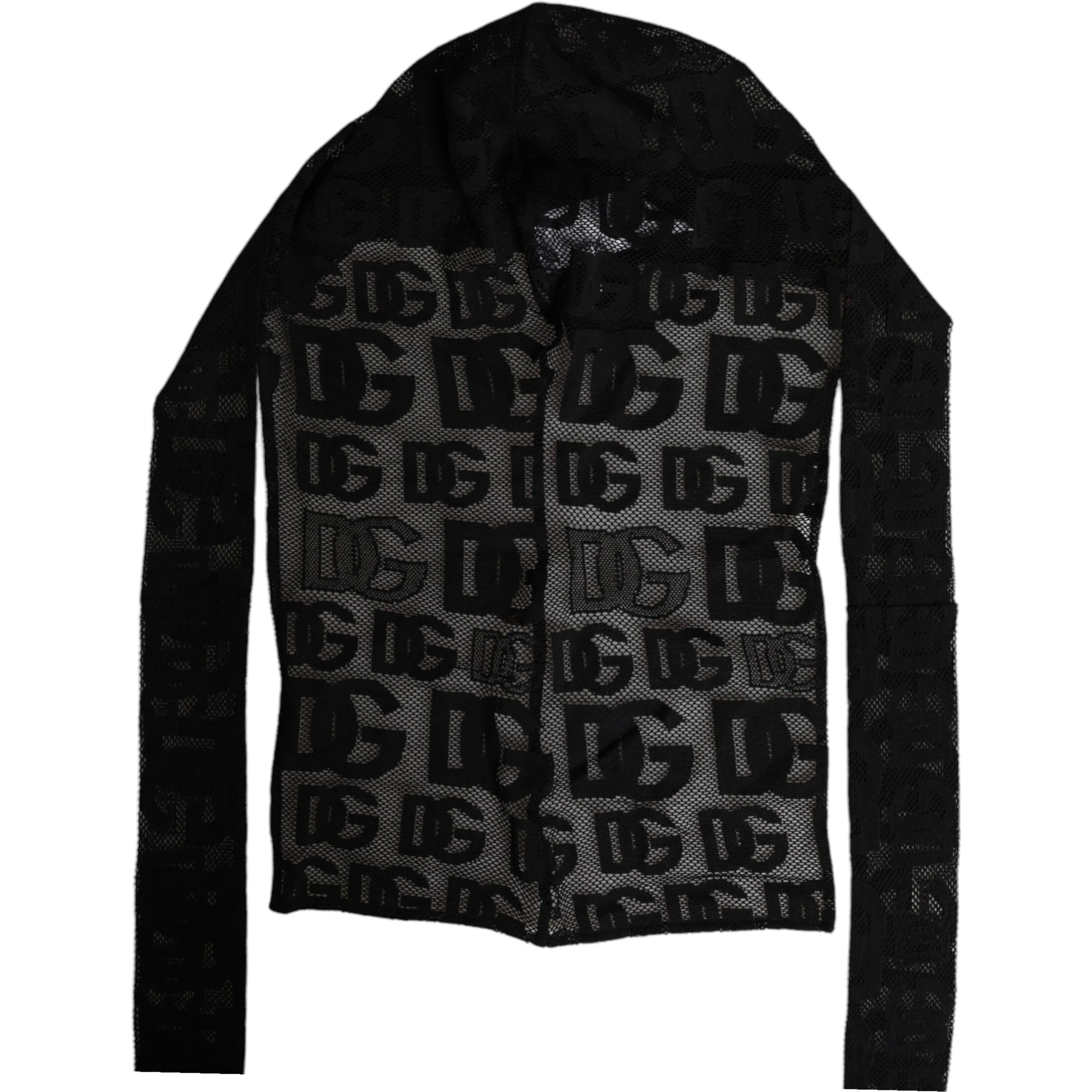 Black Logo Mesh Whole Head Wrap Hat