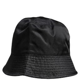 Black Cotton Wide Brim Bucket Hat