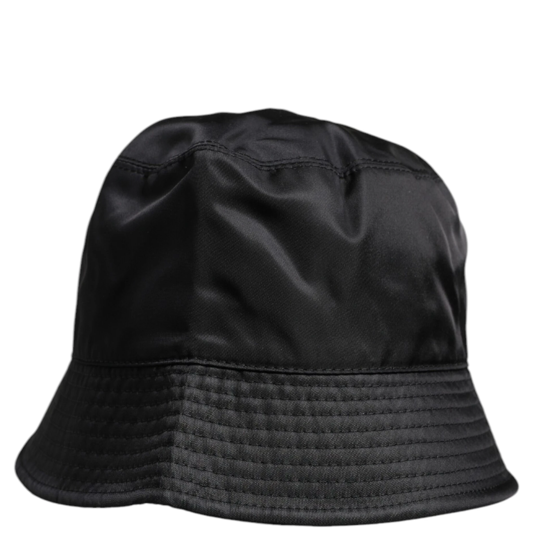 Black Cotton Wide Brim Bucket Hat