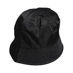 Black Cotton Wide Brim Bucket Hat