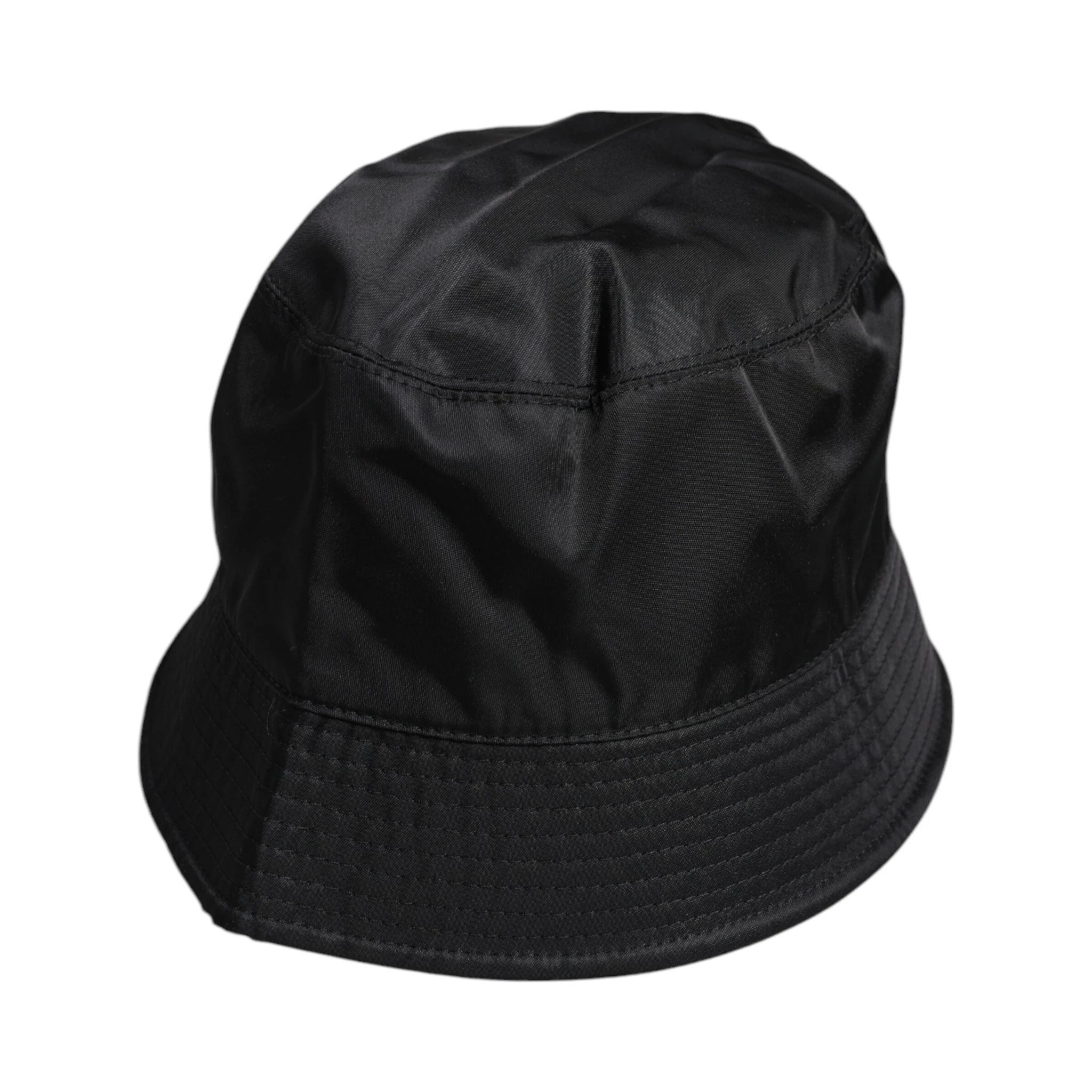 Black Cotton Wide Brim Bucket Hat