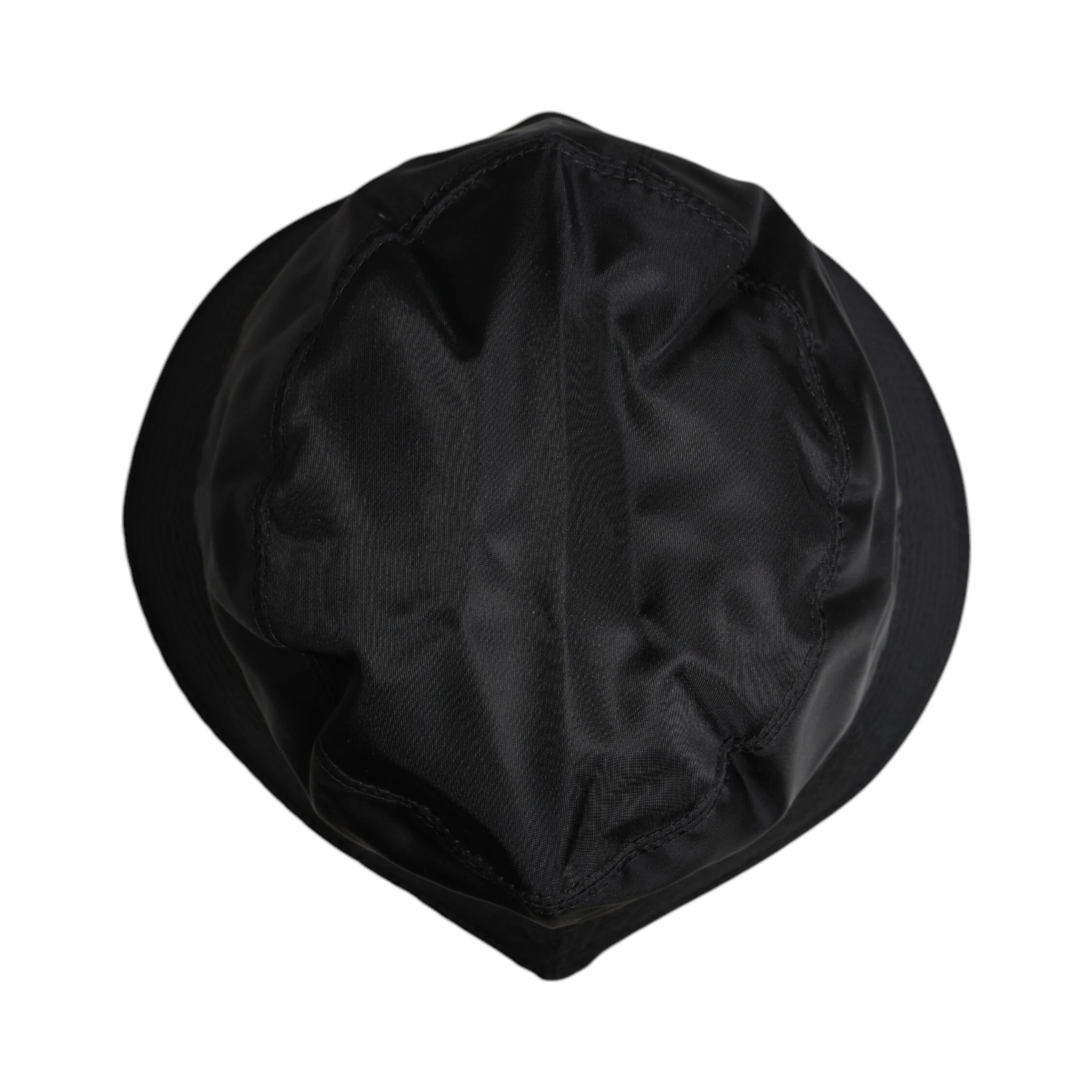 Black Cotton Wide Brim Bucket Hat