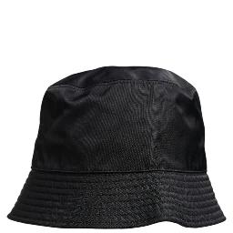 Black Cotton Wide Brim Bucket Hat