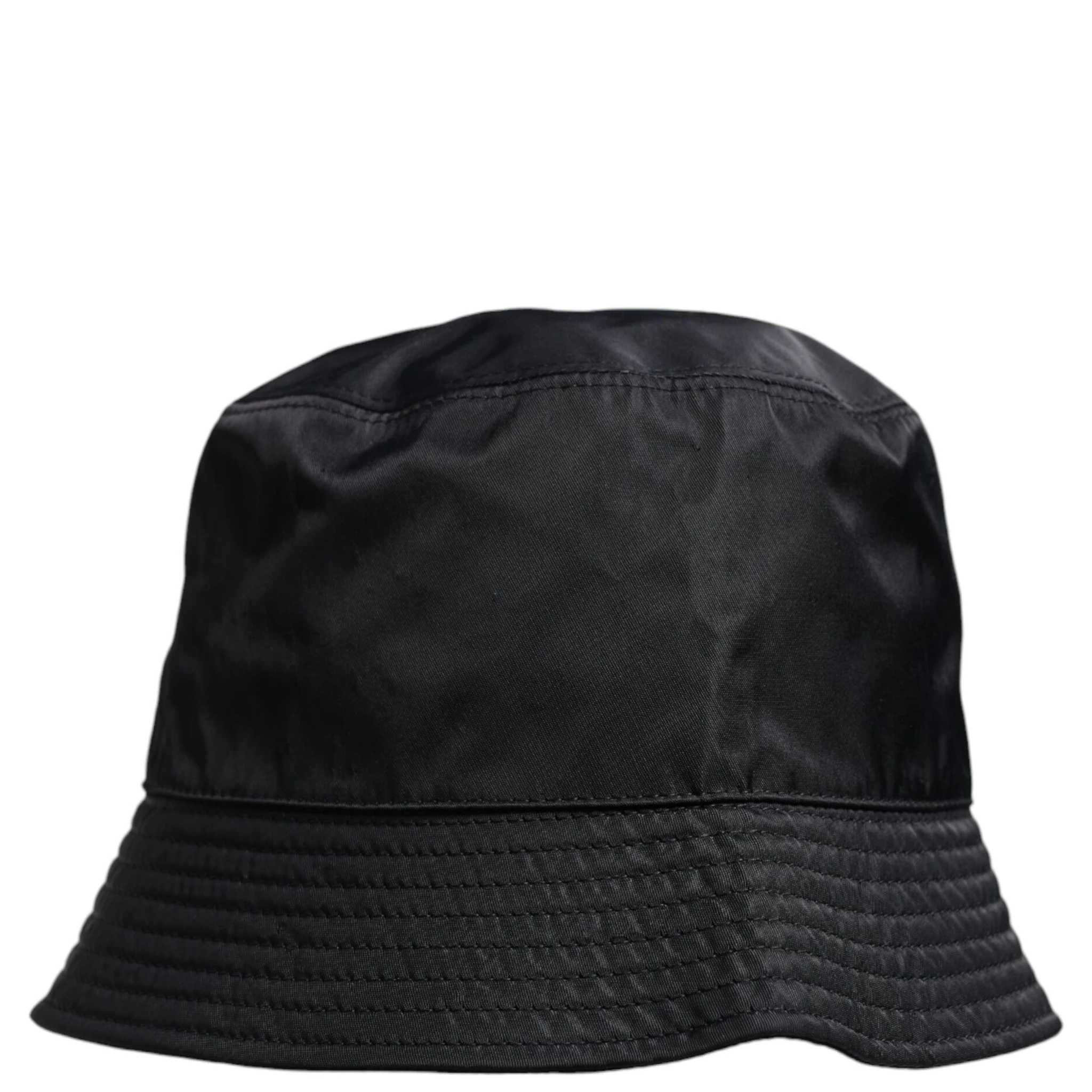 Black Cotton Wide Brim Bucket Hat