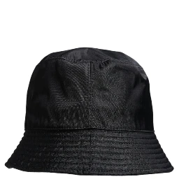 Black Cotton Wide Brim Bucket Hat