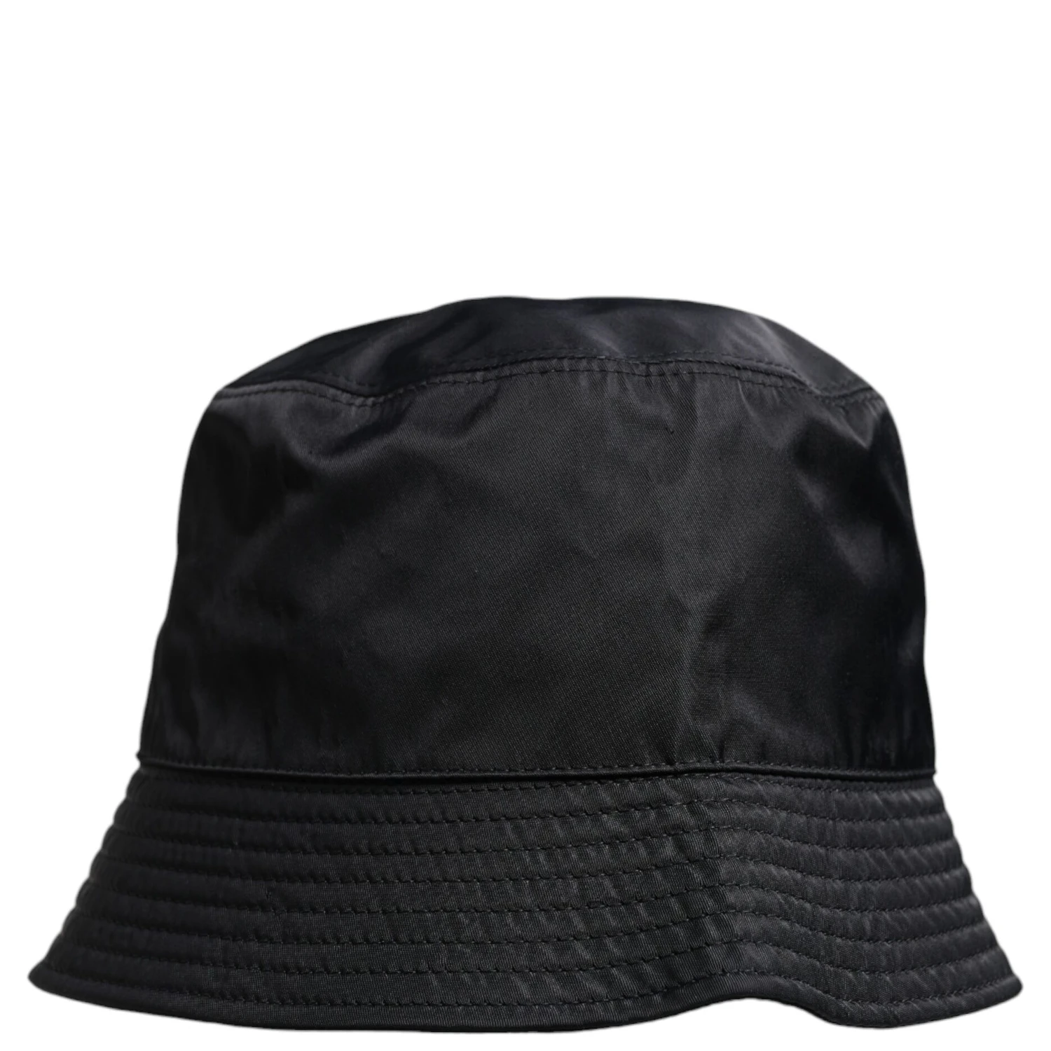 Black Cotton Wide Brim Bucket Hat
