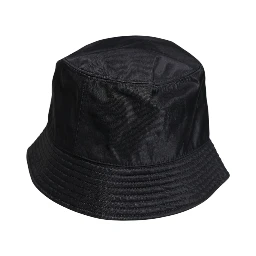 Black Cotton Wide Brim Bucket Hat