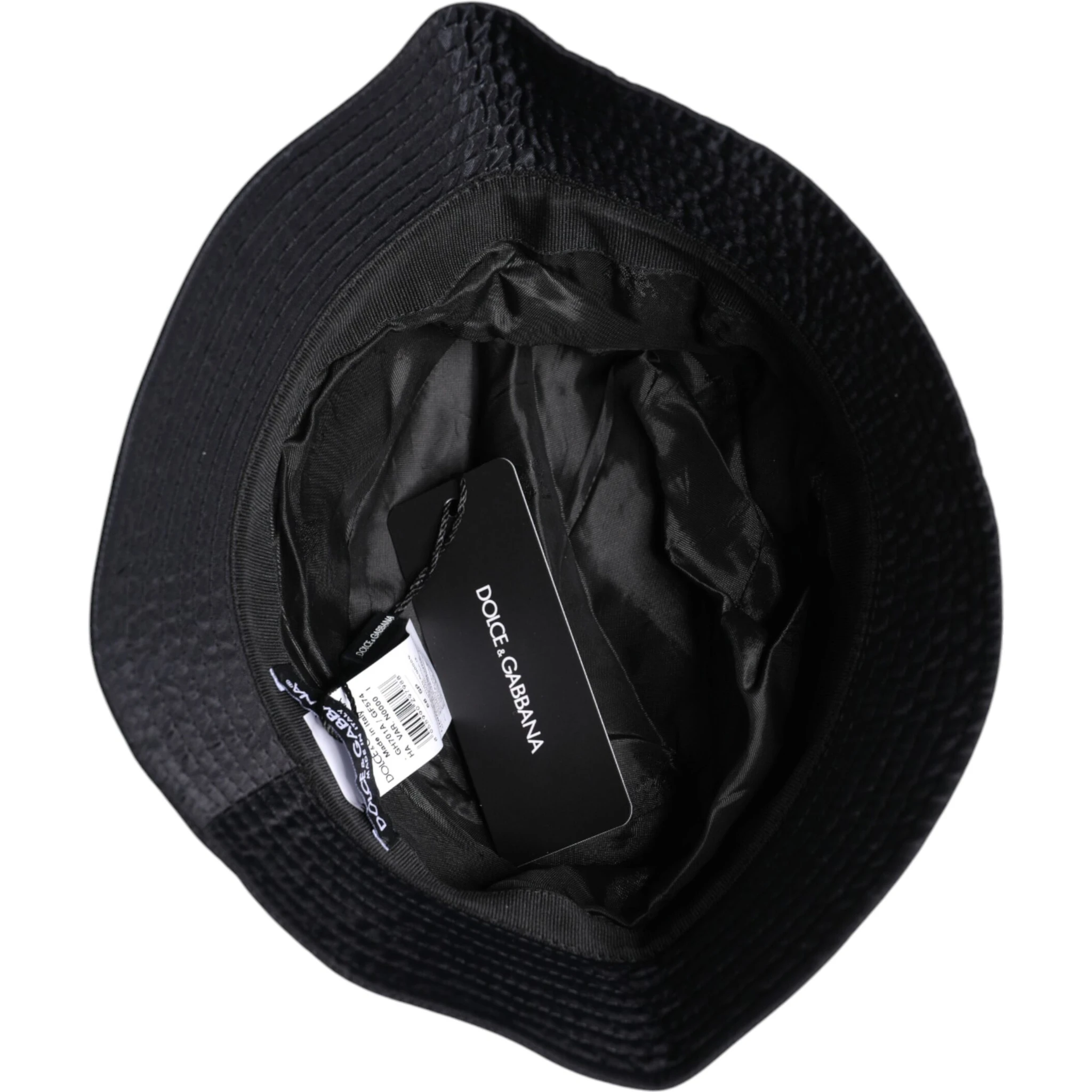 Black Cotton Wide Brim Bucket Hat