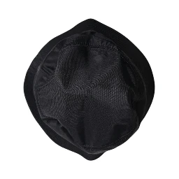 Black Cotton Wide Brim Bucket Hat