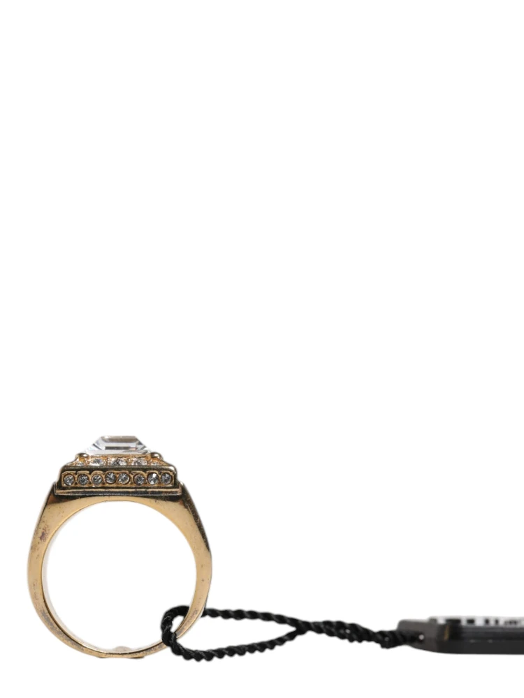 Gold Tone Sterling Silver 925 Crystals Ring alternative