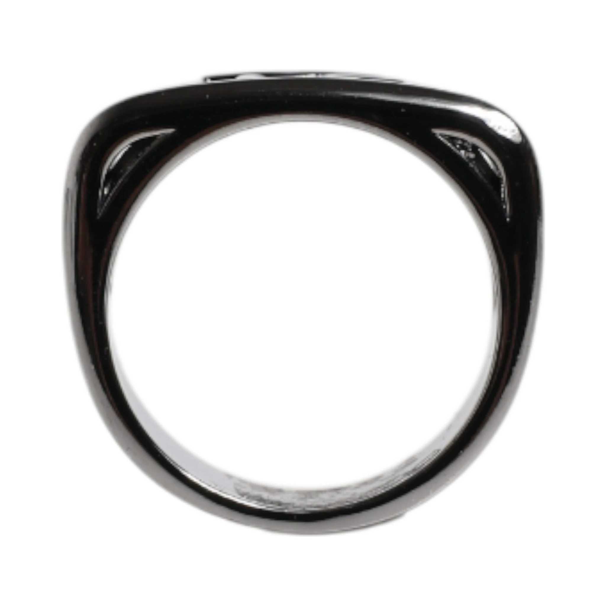 Silver Tone Brass Anello DG Logo Ring