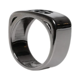 Silver Tone Brass Anello DG Logo Ring