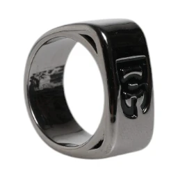 Silver Tone Brass Anello DG Logo Ring