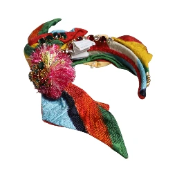 Multicolor Floral Crystal Embellished Diadem Headband