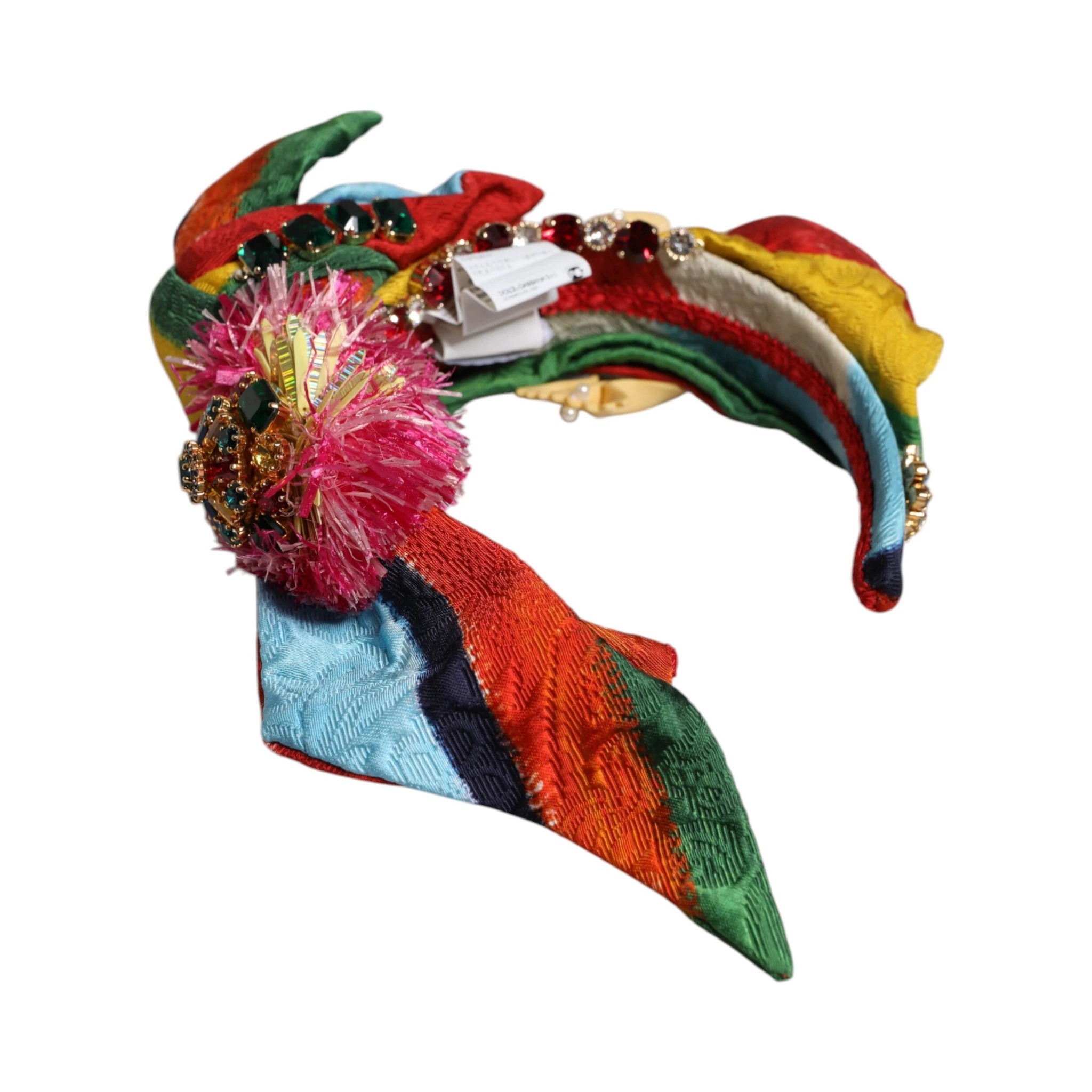 Multicolor Floral Crystal Embellished Diadem Headband