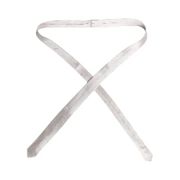White Solid Silk Adjustable Necktie Tie