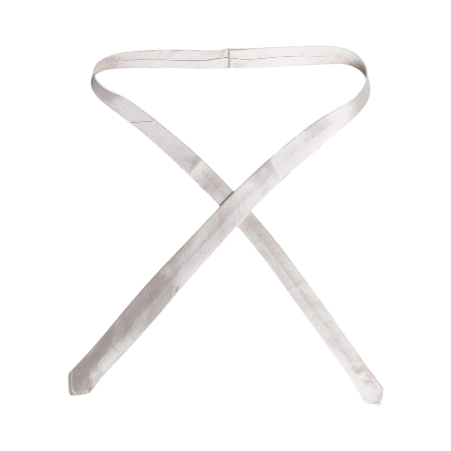 White Solid Silk Adjustable Necktie Tie
