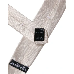 White Solid Silk Adjustable Necktie Tie