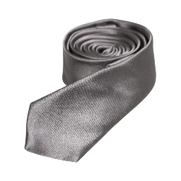 Metallic Silver Silk Adjustable Necktie Tie