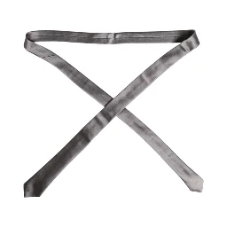 Metallic Silver Silk Adjustable Necktie Tie