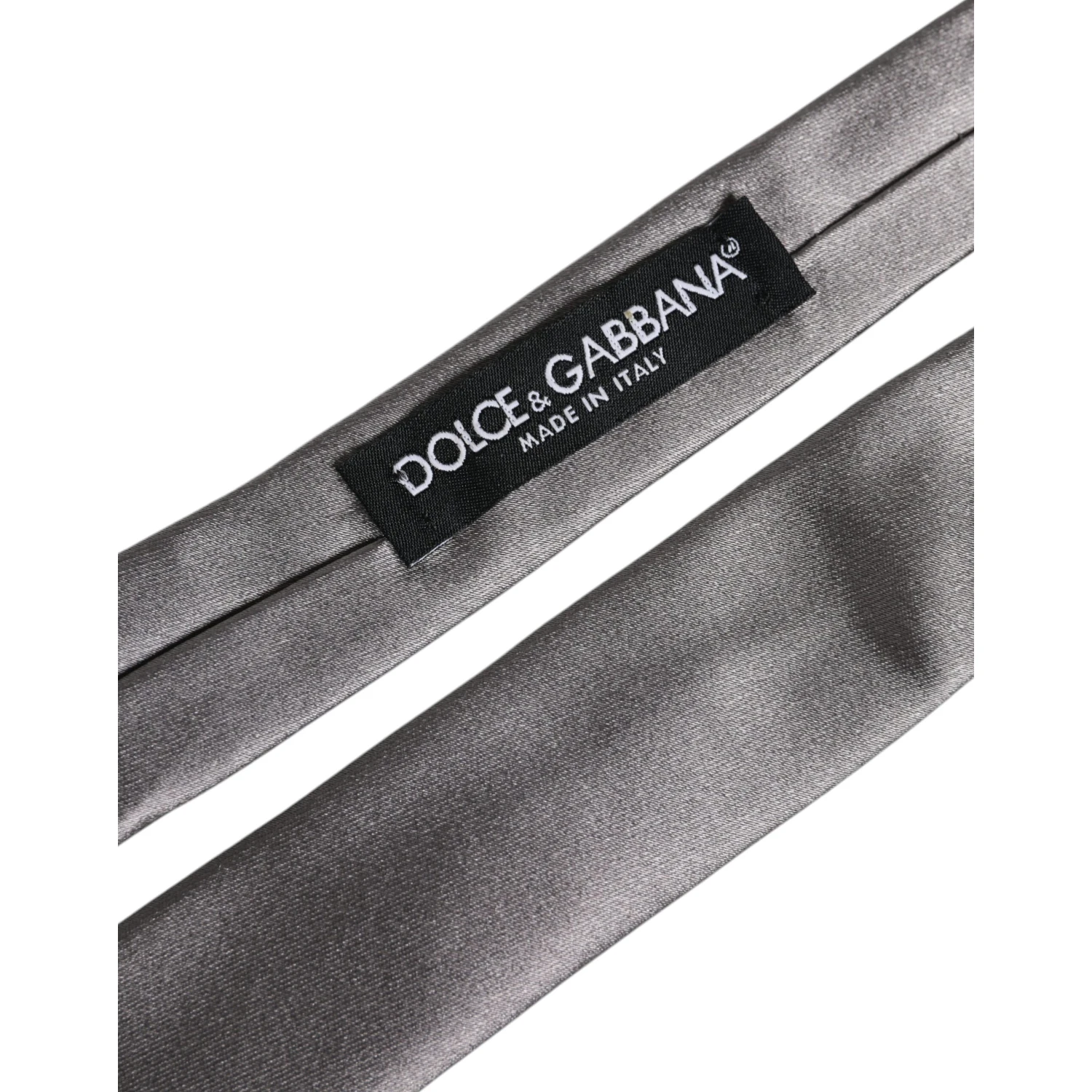 Metallic Silver Silk Adjustable Necktie Tie