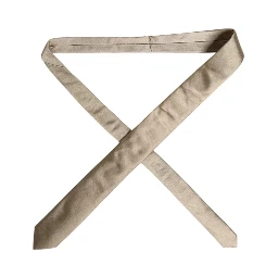 Beige Solid Silk Adjustable Necktie Tie