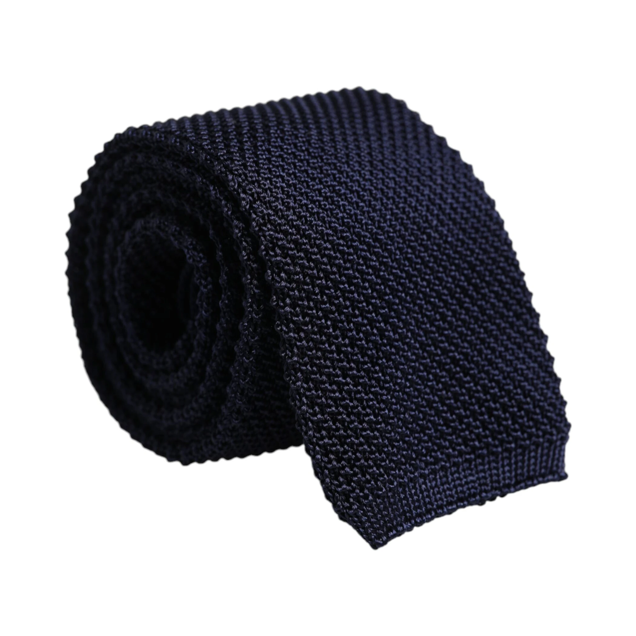 Dark Blue Silk Adjustable Necktie Tie