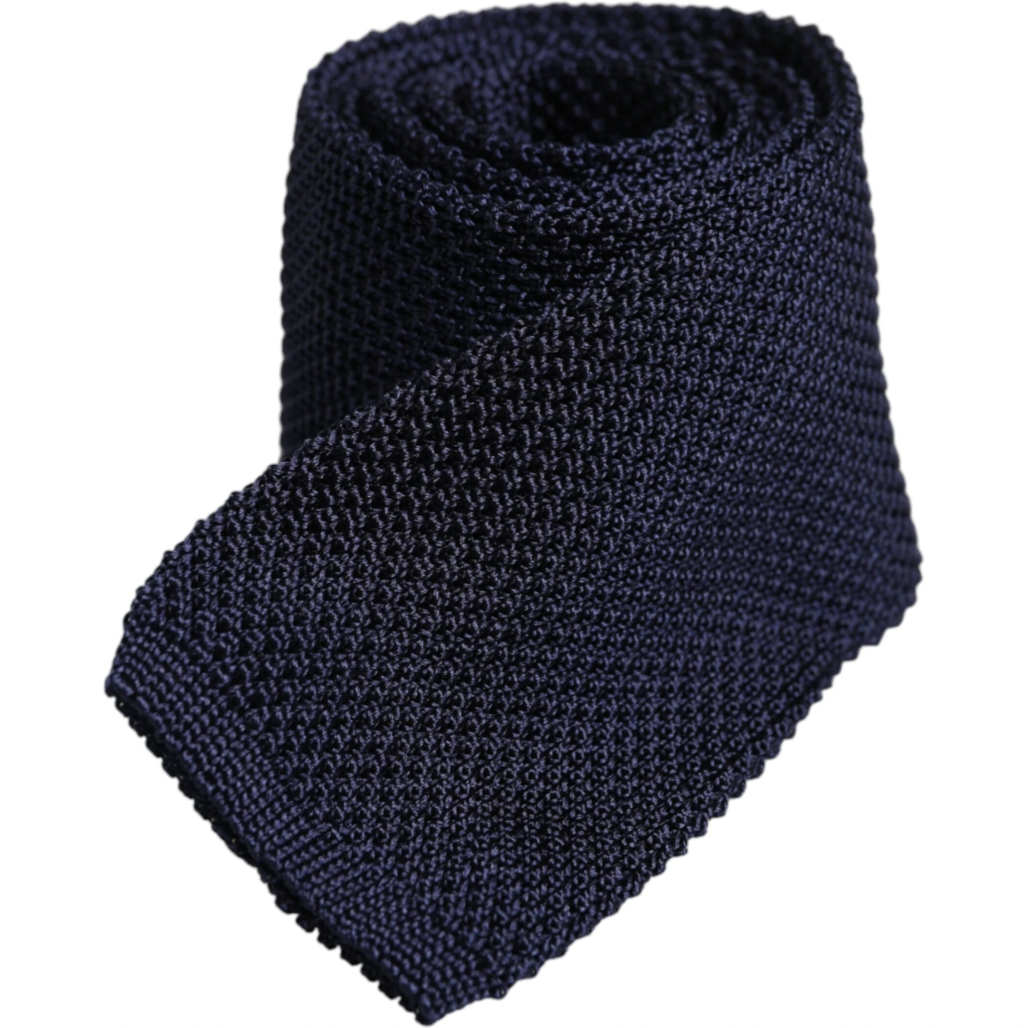 Dark Blue Silk Adjustable Necktie Tie