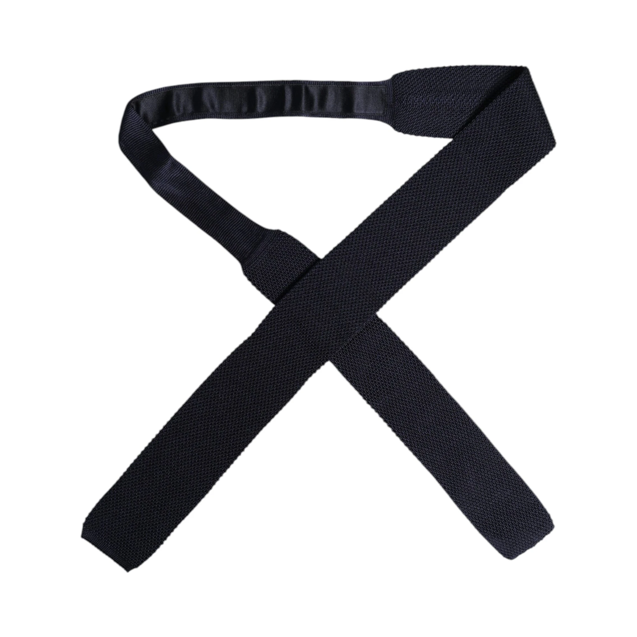 Dark Blue Silk Adjustable Necktie Tie