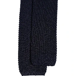Dark Blue Silk Adjustable Necktie Tie