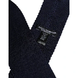 Dark Blue Silk Adjustable Necktie Tie