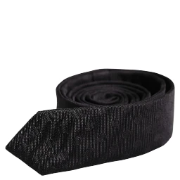 Black Circles Silk Adjustable Necktie Tie