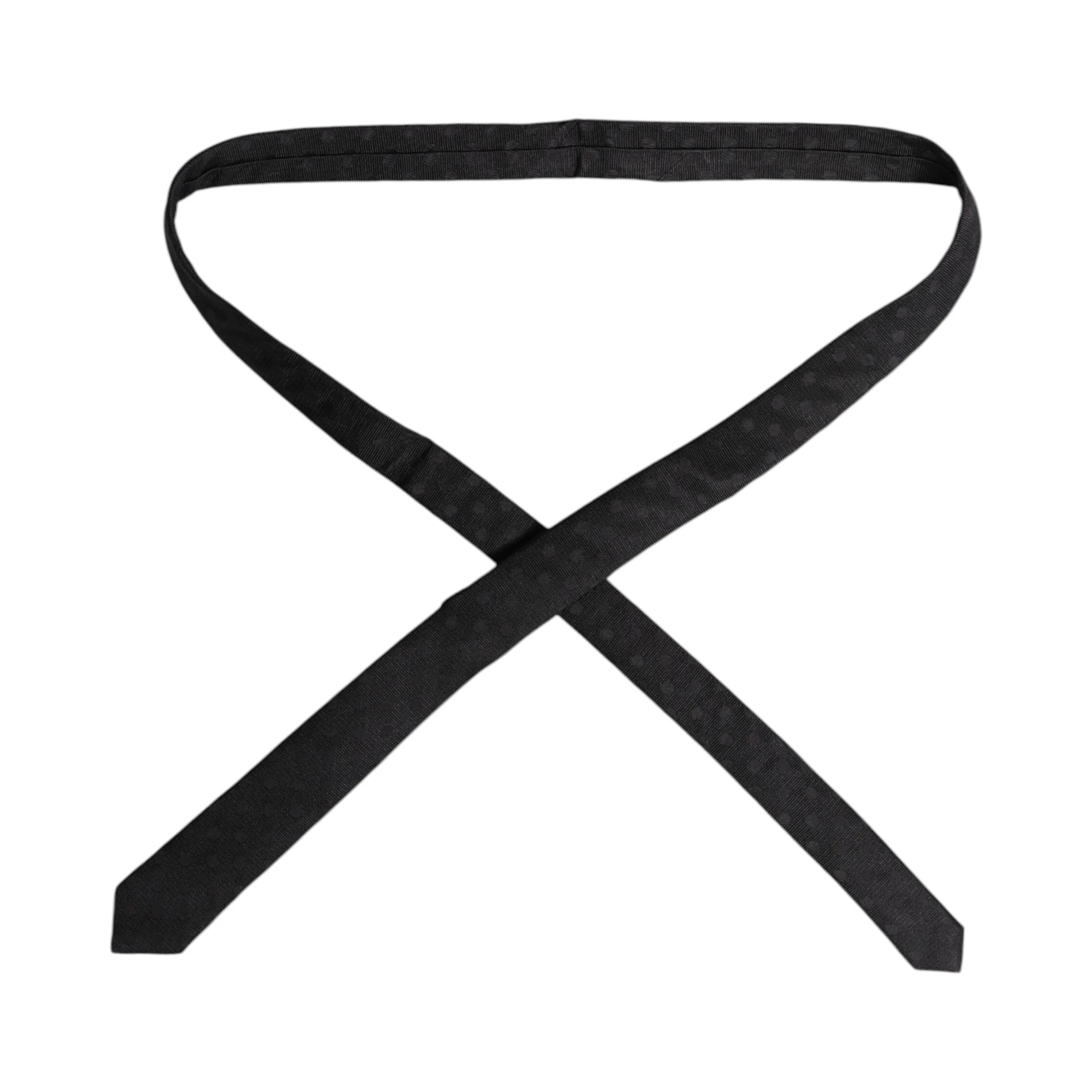 Black Circles Silk Adjustable Necktie Tie