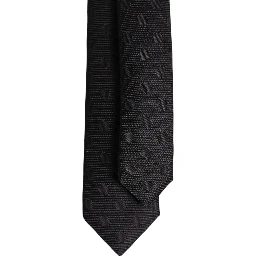 Black Circles Silk Adjustable Necktie Tie