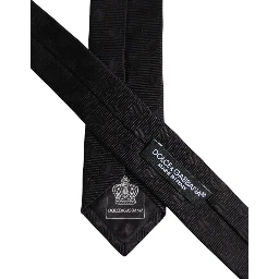 Black Circles Silk Adjustable Necktie Tie