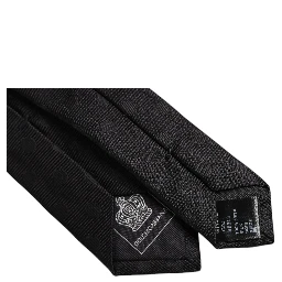 Black Circles Silk Adjustable Necktie Tie