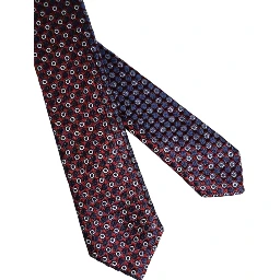 Red Blue Circles Silk Adjustable Necktie Tie