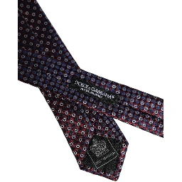 Red Blue Circles Silk Adjustable Necktie Tie
