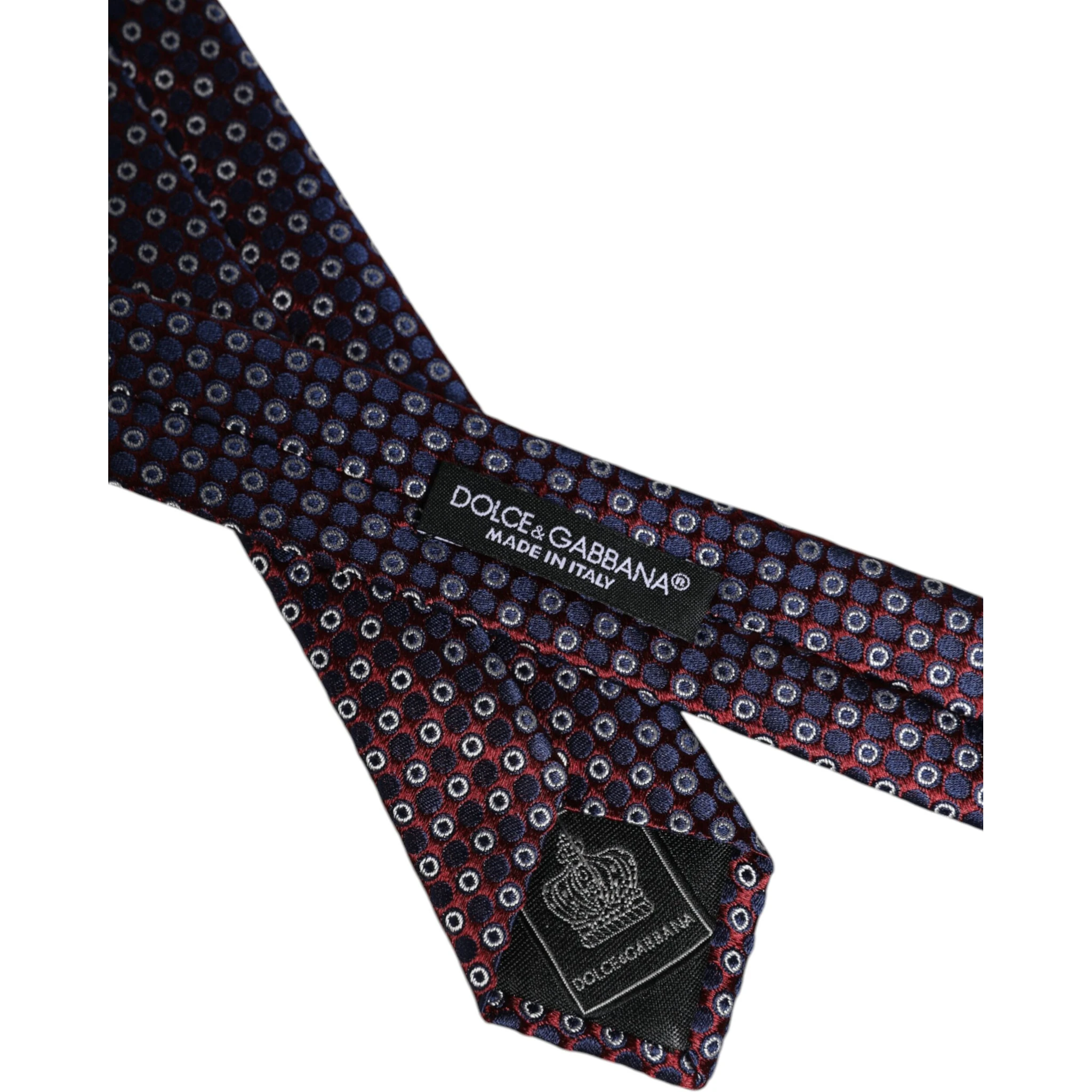 Red Blue Circles Silk Adjustable Necktie Tie