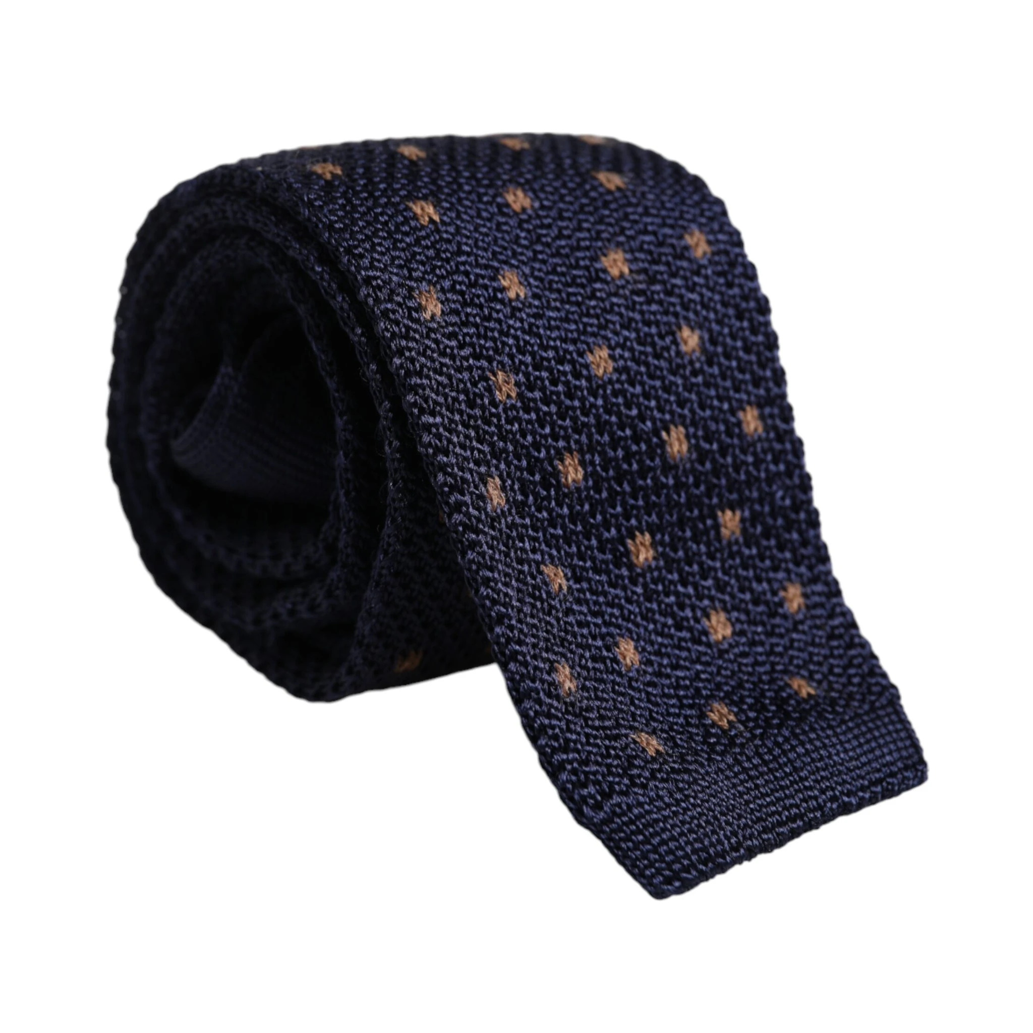 Blue Polka Dot Silk Adjustable Necktie Tie