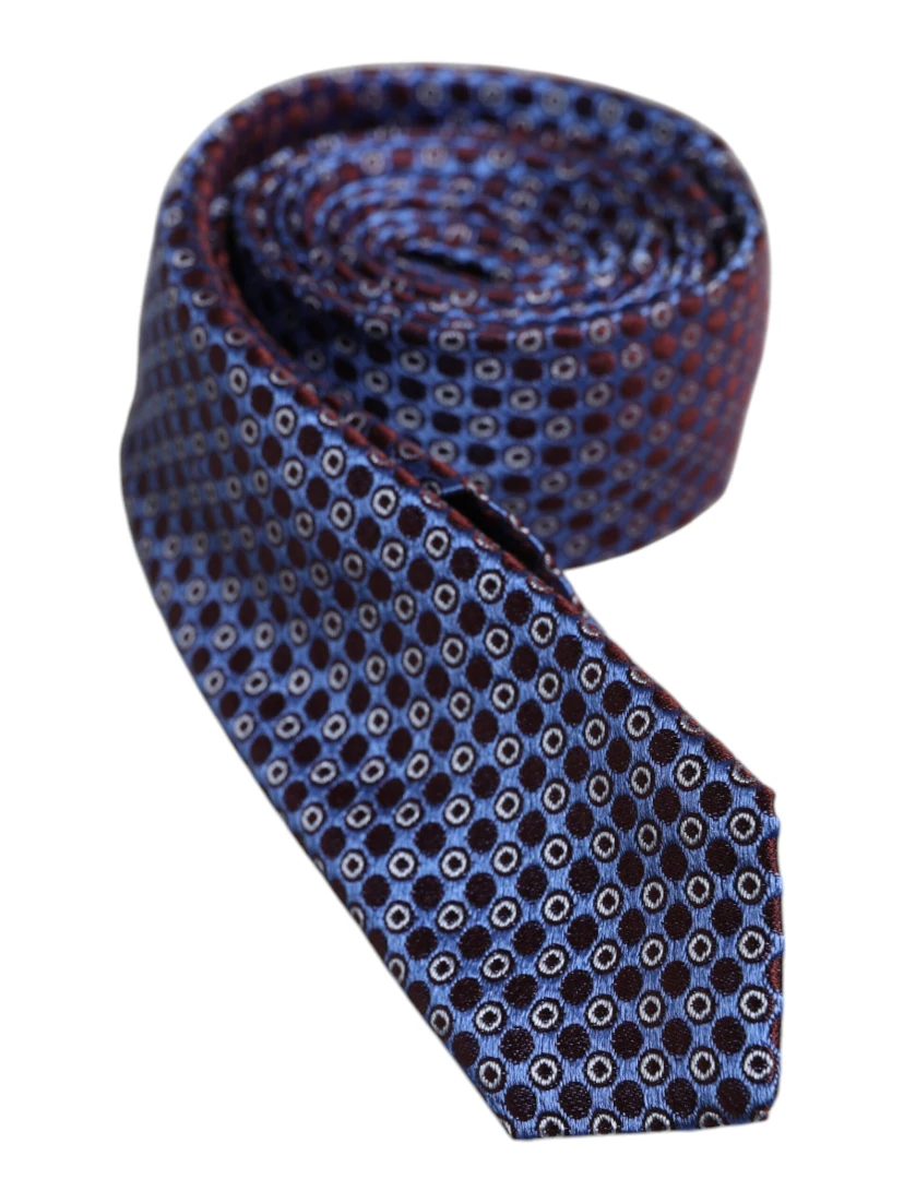 Multicolor Circles Silk Adjustable Necktie Tie