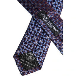 Multicolor Circles Silk Adjustable Necktie Tie