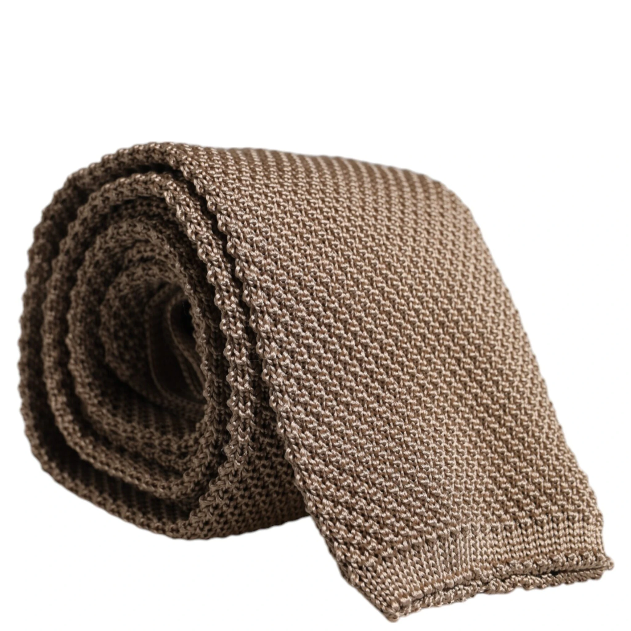 Brown Silk Adjustable Necktie Tie