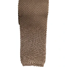 Brown Silk Adjustable Necktie Tie