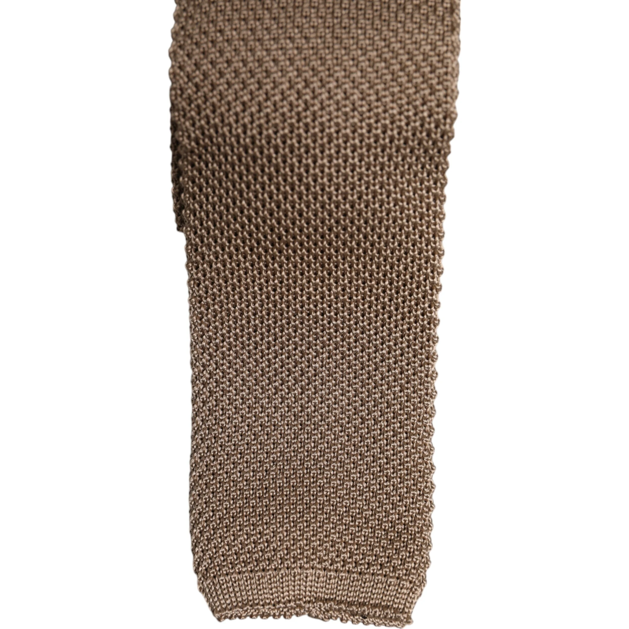 Brown Silk Adjustable Necktie Tie