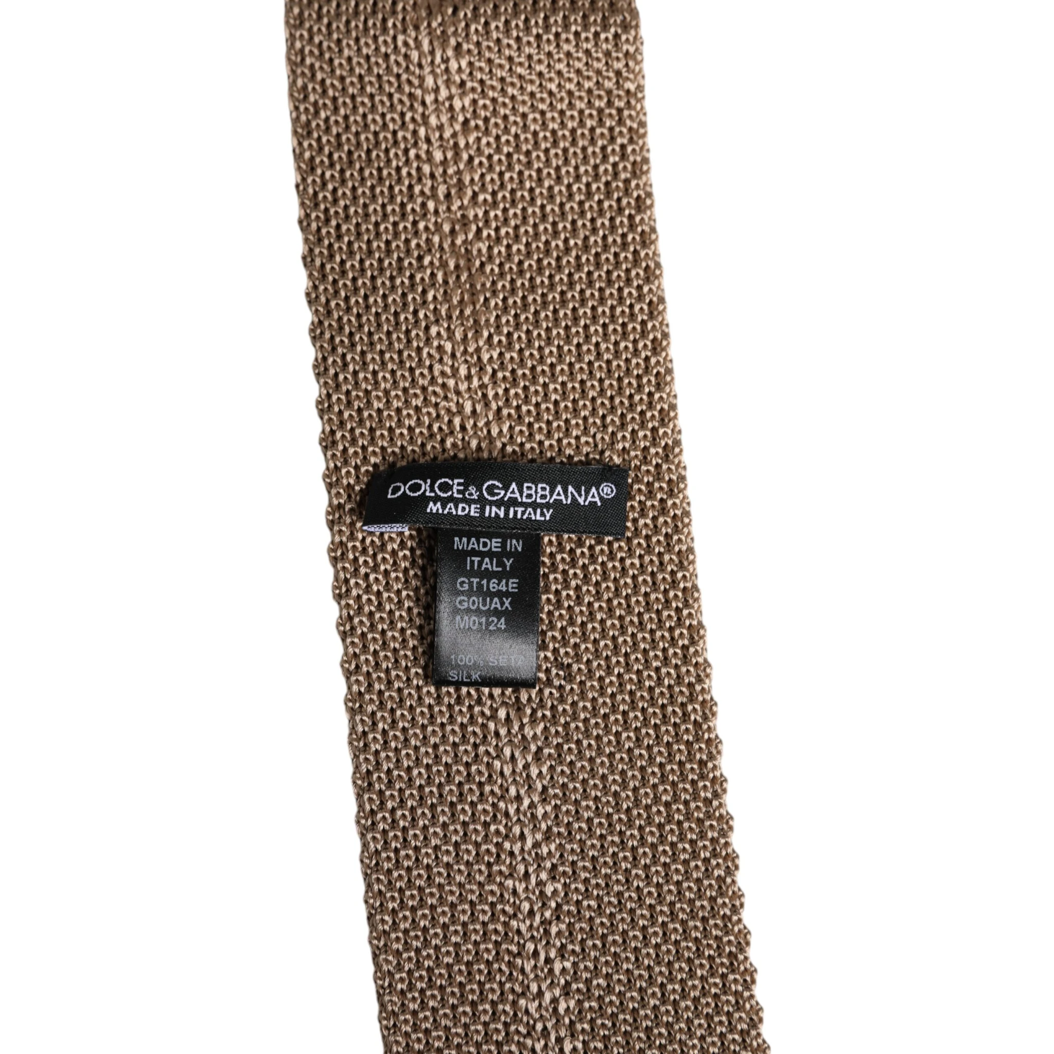 Brown Silk Adjustable Necktie Tie