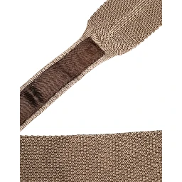 Brown Silk Adjustable Necktie Tie