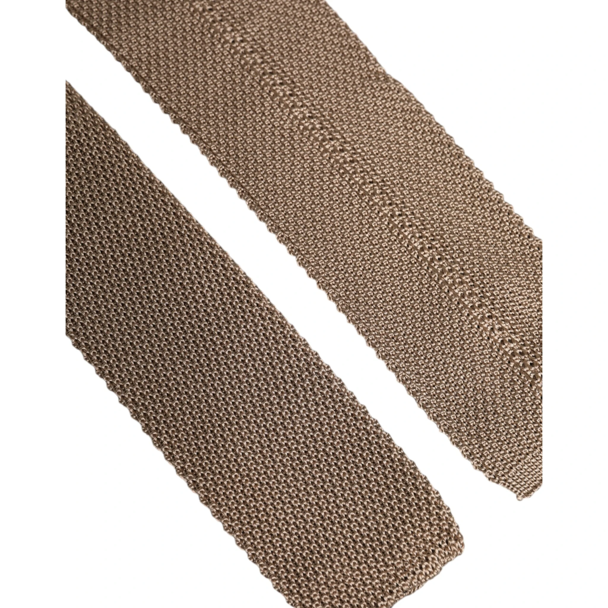Brown Silk Adjustable Necktie Tie